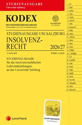 Doralt |  KODEX Insolvenzrecht Salzburg 2026/27 | Buch |  Sack Fachmedien