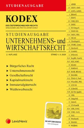 Doralt |  KODEX Unternehmens- und Wirtschaftsrecht - Studienausgabe allgemein | Buch |  Sack Fachmedien