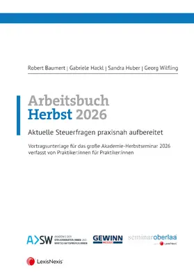 Wilfling / Baumert / Hackl |  Arbeitsbuch Herbst 2026 Seminar Oberlaa | Buch |  Sack Fachmedien