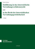 Wielinger |  Einführung in das österreichische Verwaltungsverfahrensrecht und in das Recht der österreichischen Verwaltungsgerichtsbarkeit | Buch |  Sack Fachmedien