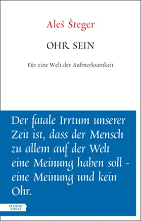 Šteger |  Ohr sein | Buch |  Sack Fachmedien