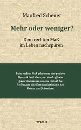 Scheuer |  Mehr oder weniger? | Buch |  Sack Fachmedien