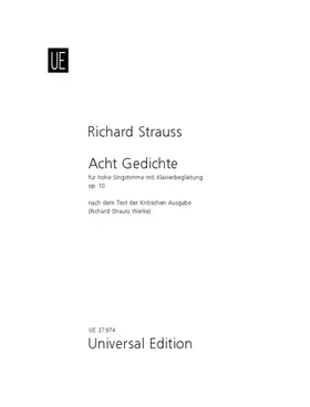  8 Gedichte. Aus "Letzte Blätter" von Hermann von Gilm. - Für hohe Stimme und Klavier | Buch |  Sack Fachmedien