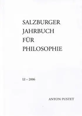 Bauer / Schmidinger / Sedmak |  Salzburger Jahrbuch für Philosophie | Buch |  Sack Fachmedien