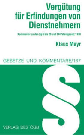 Mayr |  Vergütung für Erfindungen von Dienstnehmern | Buch |  Sack Fachmedien