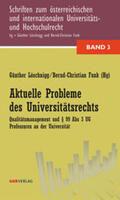 Funk / Löschnigg |  Aktuelle Probleme des Universitätsrechts | Buch |  Sack Fachmedien