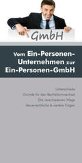 Fritz |  Vom Ein-Personen-Unternehmen zur Ein-Personen-GmbH | Buch |  Sack Fachmedien