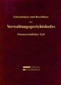 Meinl |  Erkenntnisse und Beschlüsse des Verwaltungsgsgerichtshofes | Buch |  Sack Fachmedien