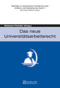 Reissner / Tinhofer |  Das neue Universitätsarbeitsrecht | Buch |  Sack Fachmedien