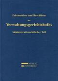 Bumberger |  Erkenntnisse und Beschlüsse des Verwaltungsgsgerichtshofes | Buch |  Sack Fachmedien