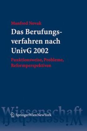 Novak | Das Berufungsverfahren nach UnivG 2002 | Buch | 978-3-7046-5923-1 | sack.de