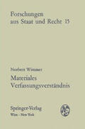 Wimmer |  Materiales Verfassungsverständnis | Buch |  Sack Fachmedien