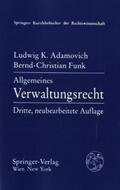Adamovich / Funk |  Allgemeines Verwaltungsrecht | Buch |  Sack Fachmedien