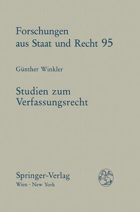 Winkler | Studien zum Verfassungsrecht | Buch | 978-3-7046-5975-0 | sack.de