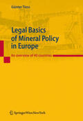 Tiess |  Legal Basics of Mineral Policy in Europe | Buch |  Sack Fachmedien