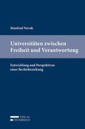 Novak |  Universitäten zwischen Freiheit und Verantwortung | Buch |  Sack Fachmedien