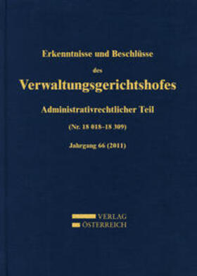Bumberger | Erkenntnisse und Beschlüsse des Verwaltungsgerichtshofes | Buch | 978-3-7046-6632-1 | sack.de