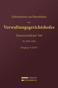 Fuchs |  Erkenntnisse und Beschlüsse des Verwaltungsgerichtshofes | Buch |  Sack Fachmedien