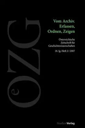 Müller |  Österreichische Zeitschrift für Geschichtswissenschaften 2/07 | Sonstiges |  Sack Fachmedien