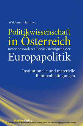 Hummer | Politikwissenschaft in Österreich unter besonderer Berücksichtigung der Europapolitik | E-Book | sack.de