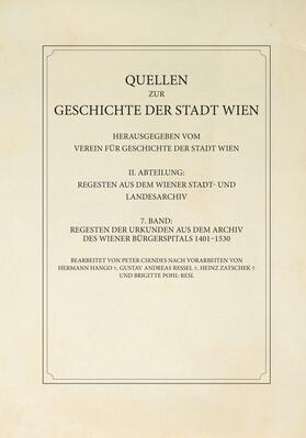 Csendes | Regesten der Urkunden aus dem Archiv des Wiener Bürgerspitals 1401–1530 | E-Book | sack.de