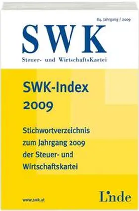  SWK-Index 2009 | Buch |  Sack Fachmedien