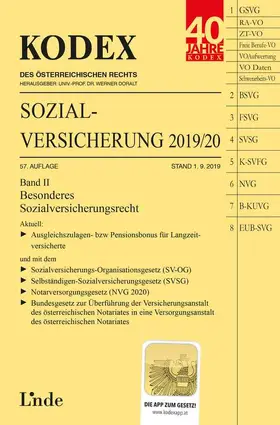 Brameshuber / Doralt |  KODEX Sozialversicherung 2019/20, Band II | Buch |  Sack Fachmedien