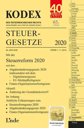 Bodis / Doralt |  KODEX Steuergesetze 2020 | Buch |  Sack Fachmedien