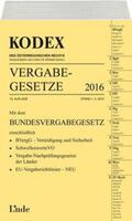 Konetzky / Doralt |  KODEX Vergabegesetze 2016 | Buch |  Sack Fachmedien