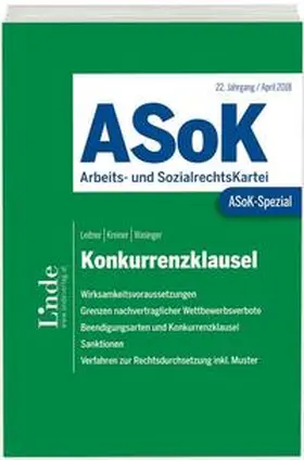 Leitner / Kreiner / Wasinger |  ASoK-Spezial Konkurrenzklausel | Buch |  Sack Fachmedien