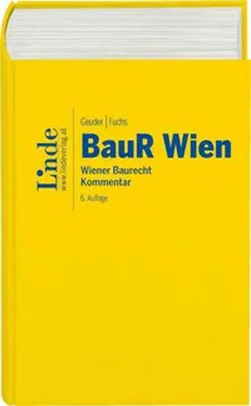 Geuder / Fuchs |  BauR Wien | Wiener Baurecht | Buch |  Sack Fachmedien