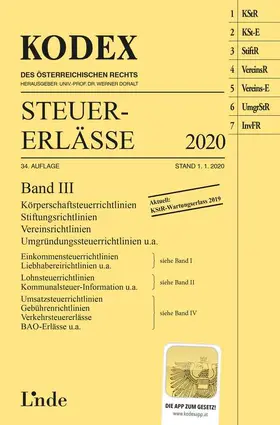 Bodis / Doralt |  KODEX Steuer-Erlässe 2020 Band III | Buch |  Sack Fachmedien