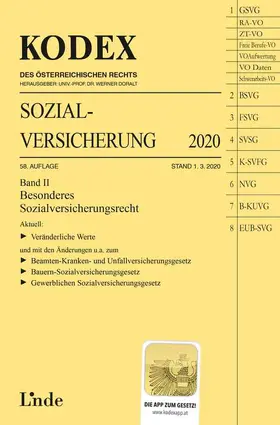 Brameshuber / Doralt |  KODEX Sozialversicherung 2020, Band II | Buch |  Sack Fachmedien