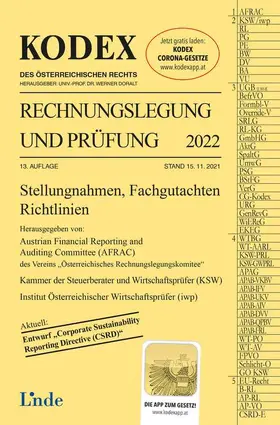 Gedlicka / Knotek / Bakel-Auer | KODEX Rechnungslegung und Prüfung 2022 | Buch | 978-3-7073-4482-0 | sack.de