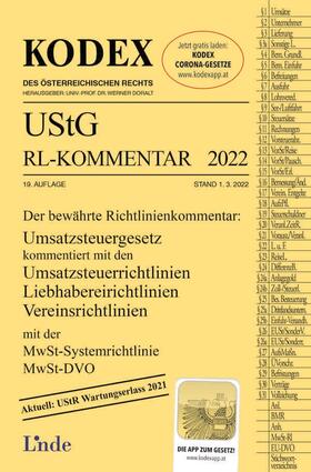 Pernegger / Doralt | KODEX UStG-Richtlinien-Kommentar 2022 | Buch | 978-3-7073-4559-9 | sack.de