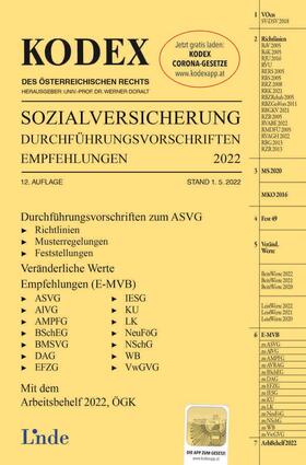 Baumann / Jakobs / Doralt | KODEX Sozialversicherung 2022, Band III | Buch | 978-3-7073-4573-5 | sack.de