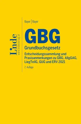 Bayer |  GBG | Grundbuchsgesetz | Buch |  Sack Fachmedien