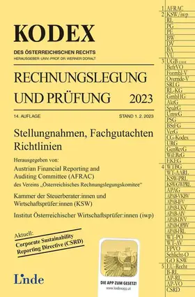 Gedlicka / Knotek / Bakel-Auer |  KODEX Rechnungslegung und Prüfung 2023 | Buch |  Sack Fachmedien