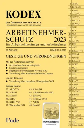 Reznik / Doralt |  KODEX Arbeitnehmerschutz 2023 | Buch |  Sack Fachmedien