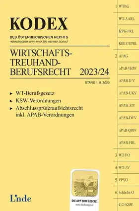 Benesch / Doralt |  KODEX Wirtschaftstreuhand-Berufsrecht 2023/24 | Buch |  Sack Fachmedien