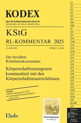 Humann / STIFT / Doralt |  KODEX KStG Richtlinien-Kommentar 2025 | Buch |  Sack Fachmedien