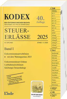 Schilcher / Doralt |  KODEX Steuer-Erlässe 2025, Band I | Buch |  Sack Fachmedien