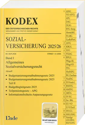 Böhm / Doralt |  KODEX Sozialversicherung 2025/26, Band I | Buch |  Sack Fachmedien
