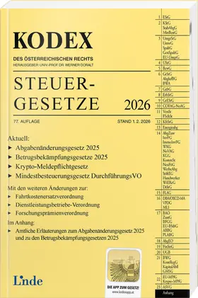 Bodis / Doralt |  KODEX Steuergesetze 2026 | Buch |  Sack Fachmedien