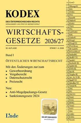 Habl / Doralt |  KODEX Wirtschaftsgesetze Band I 2026/27 | Buch |  Sack Fachmedien