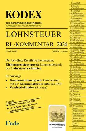 Seebacher / Doralt |  KODEX Lohnsteuer Richtlinien-Kommentar 2026 | Buch |  Sack Fachmedien