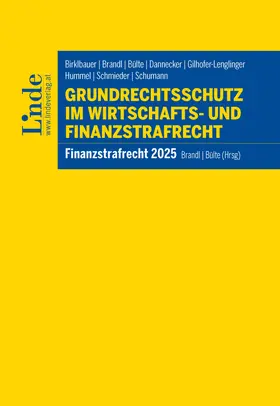Dannecker / Birklbauer / Brandl |  Grundrechtsschutz im Wirtschafts- und Finanzstrafrecht | Buch |  Sack Fachmedien
