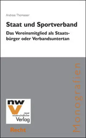 Thomasser |  Staat und Sportverband | Buch |  Sack Fachmedien