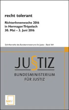 Bundesministerium für Justiz |  recht tolerant | Buch |  Sack Fachmedien