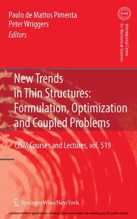 de Mattos Pimenta / Wriggers | New Trends in Thin Structures: Formulation, Optimization and Coupled Problems | E-Book | www.sack.de